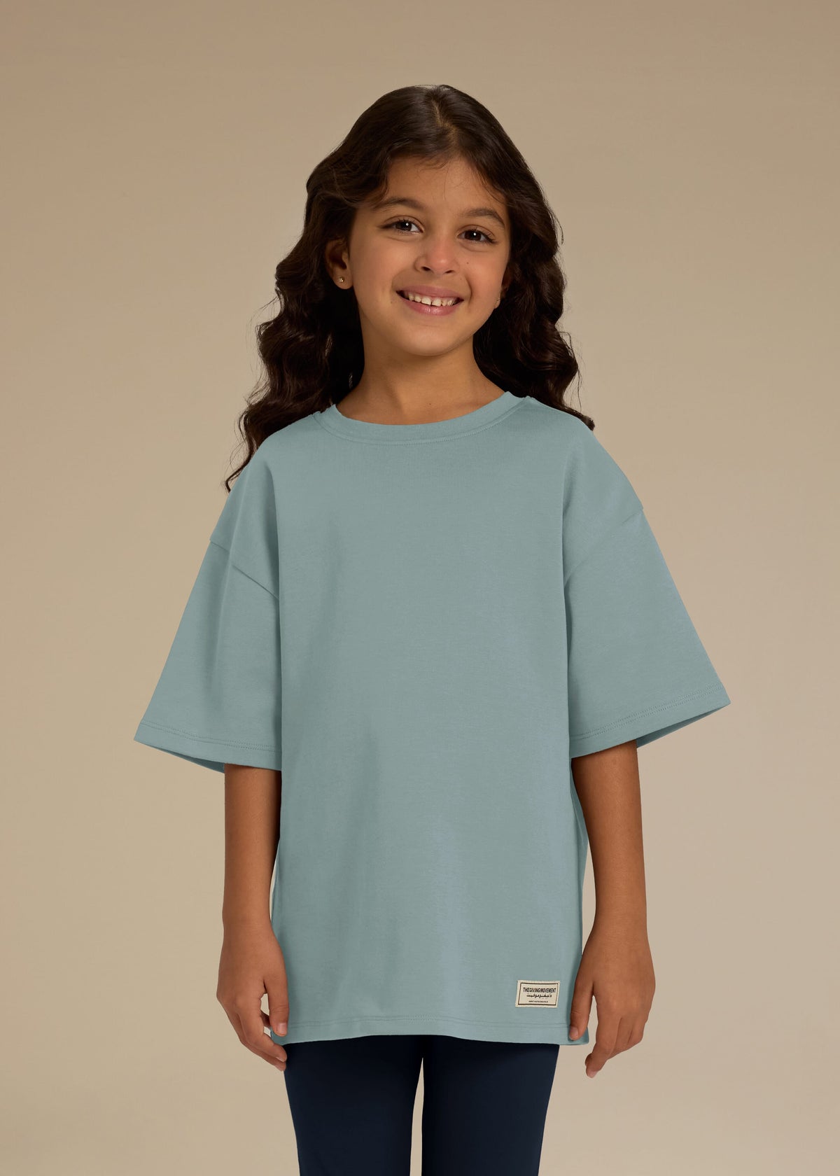 THE GIVING MOVEMENT KIDS COTTON LUXE OVERSIZED T- SHIRT
