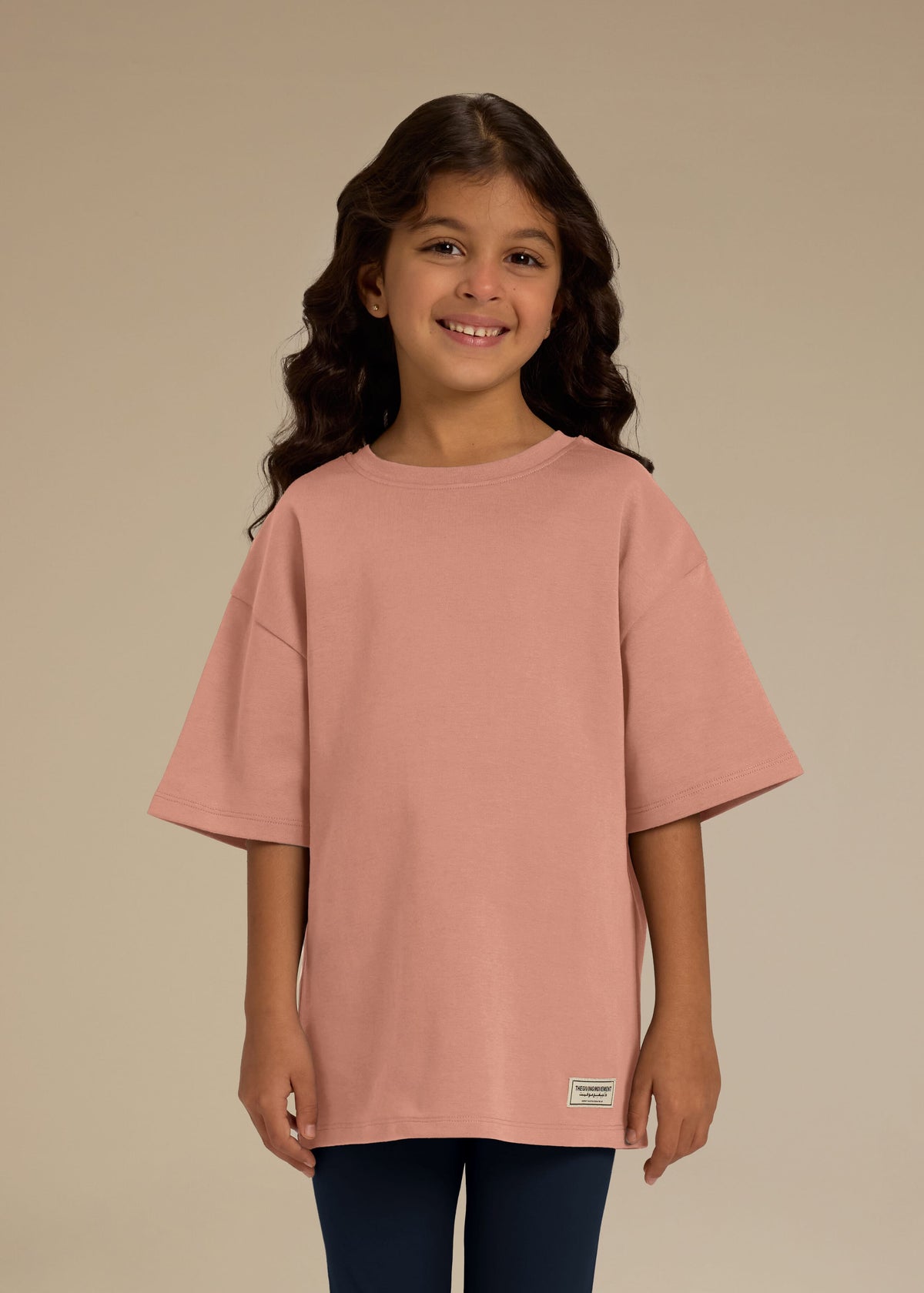 THE GIVING MOVEMENT KIDS COTTON LUXE OVERSIZED T- SHIRT