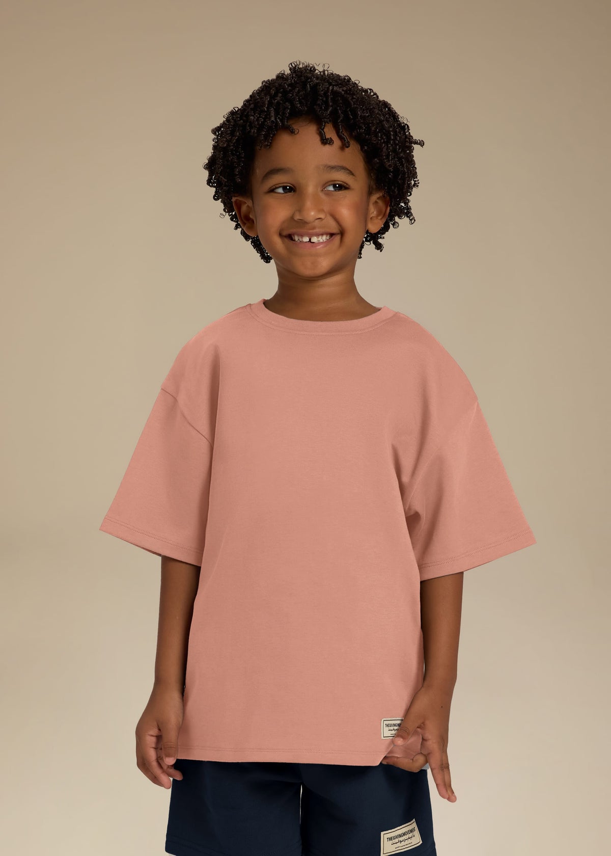 THE GIVING MOVEMENT KIDS COTTON LUXE OVERSIZED T- SHIRT
