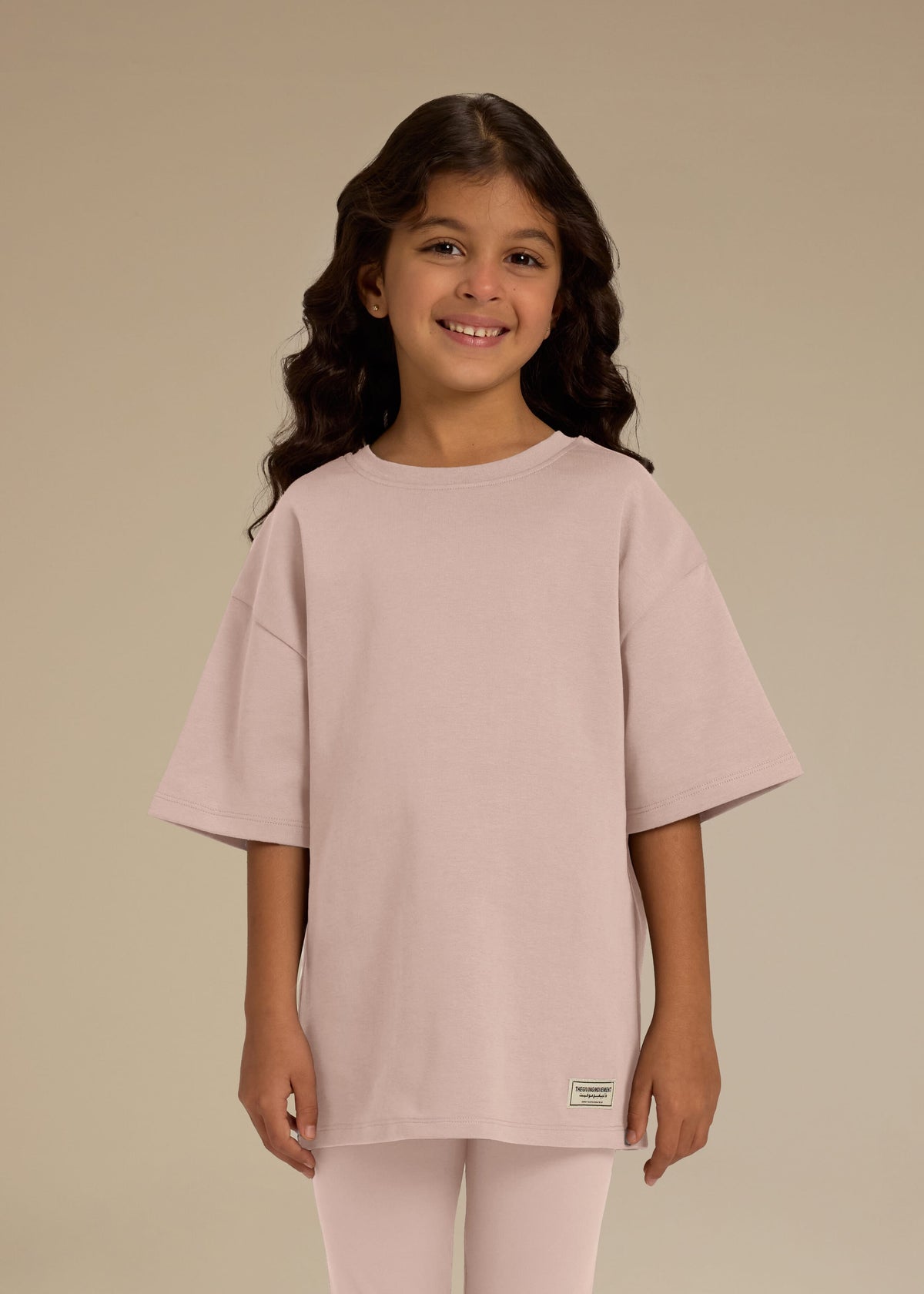 THE GIVING MOVEMENT KIDS COTTON LUXE OVERSIZED T- SHIRT