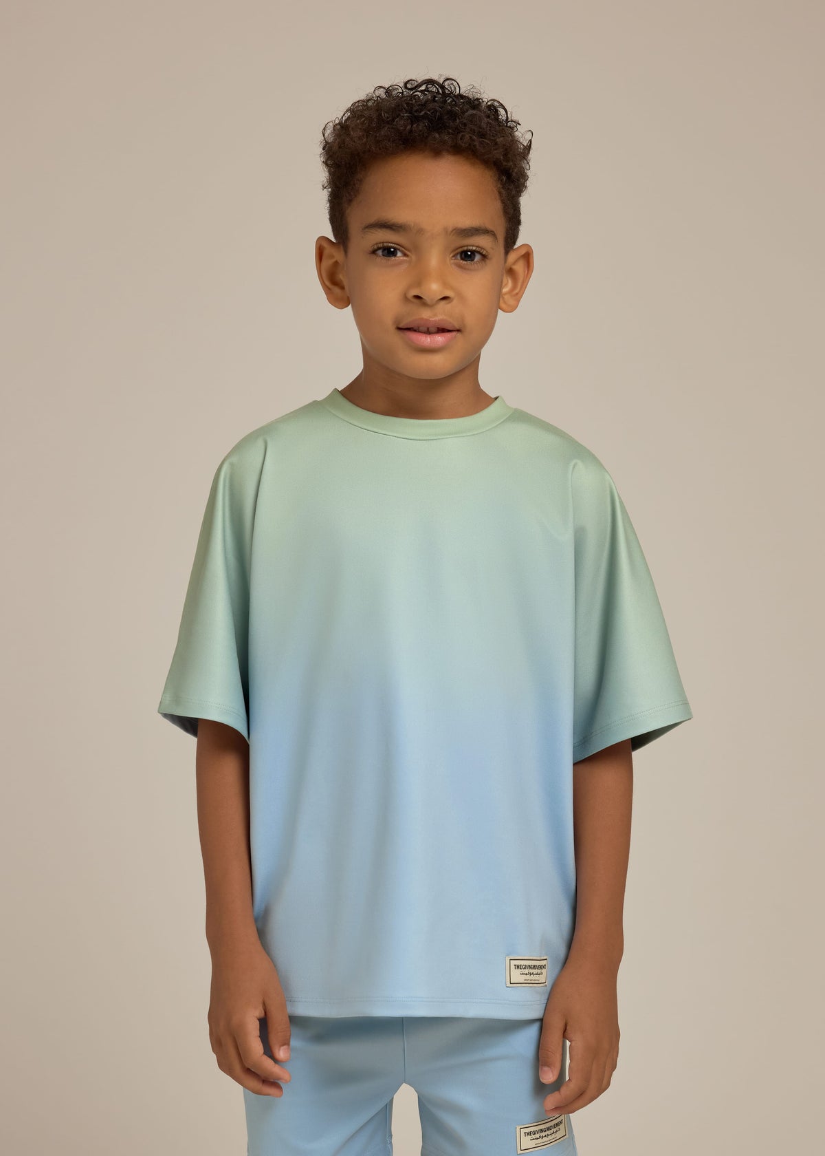 THE GIVING MOVEMENT KIDS SOFTSKIN OMBRE OVERSIZED OMBRE T-SHIRT