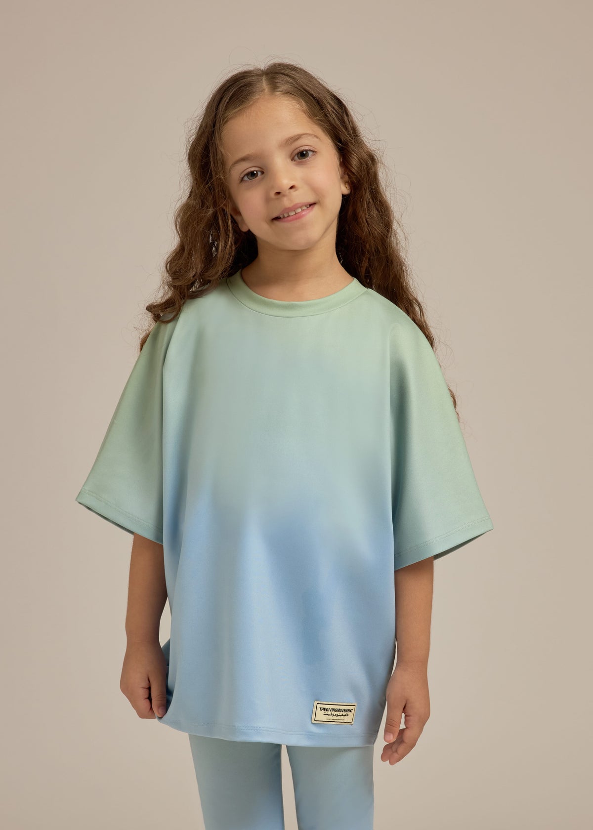 THE GIVING MOVEMENT KIDS SOFTSKIN OMBRE OVERSIZED OMBRE T-SHIRT