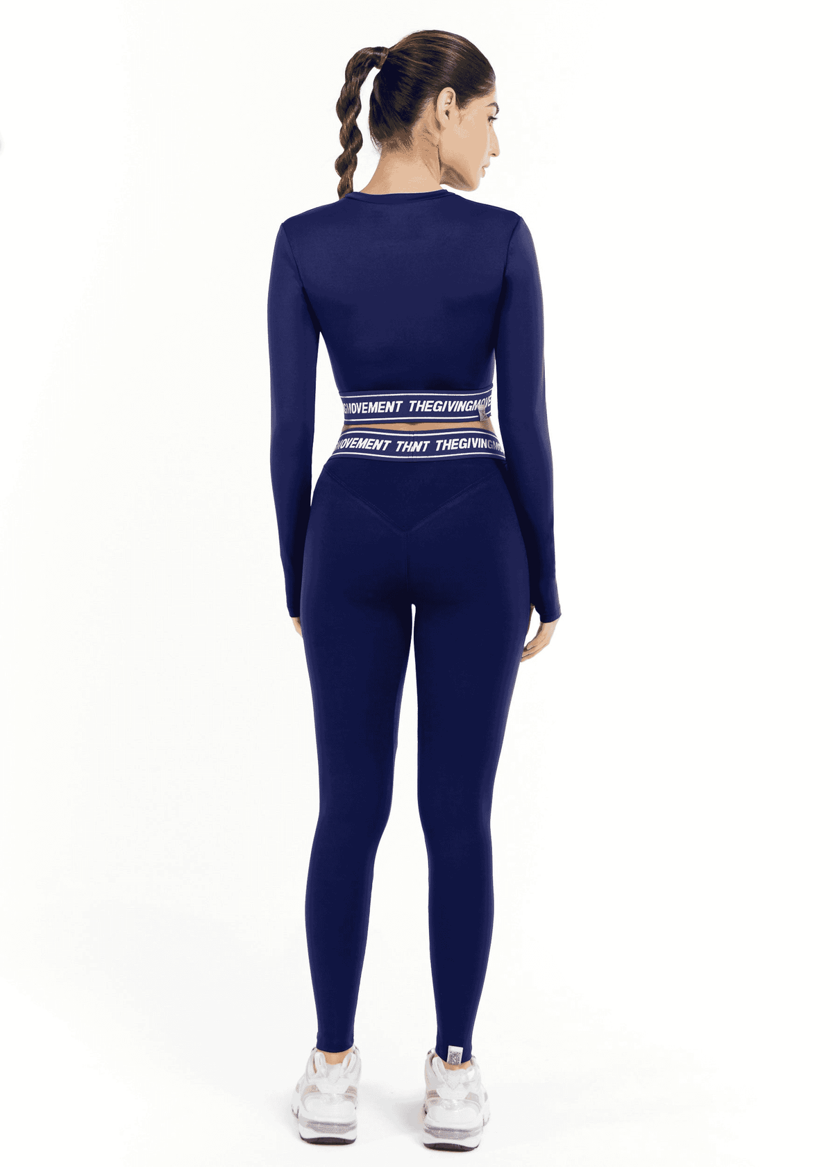 THE GIVING MOVEMENT CROPPED LS TOP WITH BRANDED ELASTIC