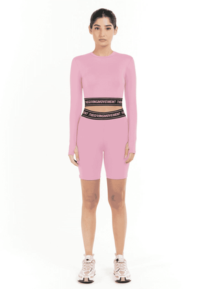 THE GIVING MOVEMENT RECYCLED BIKER SHORT BRANDED ELASTIC