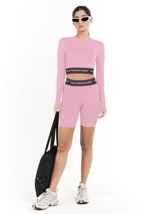 THE GIVING MOVEMENT RECYCLED BIKER SHORT BRANDED ELASTIC