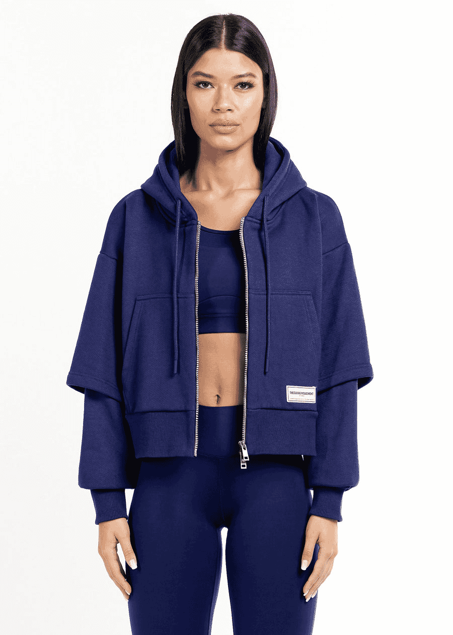 THE GIVING MOVEMENT BATWING ZIP SLEEVE HOODIE