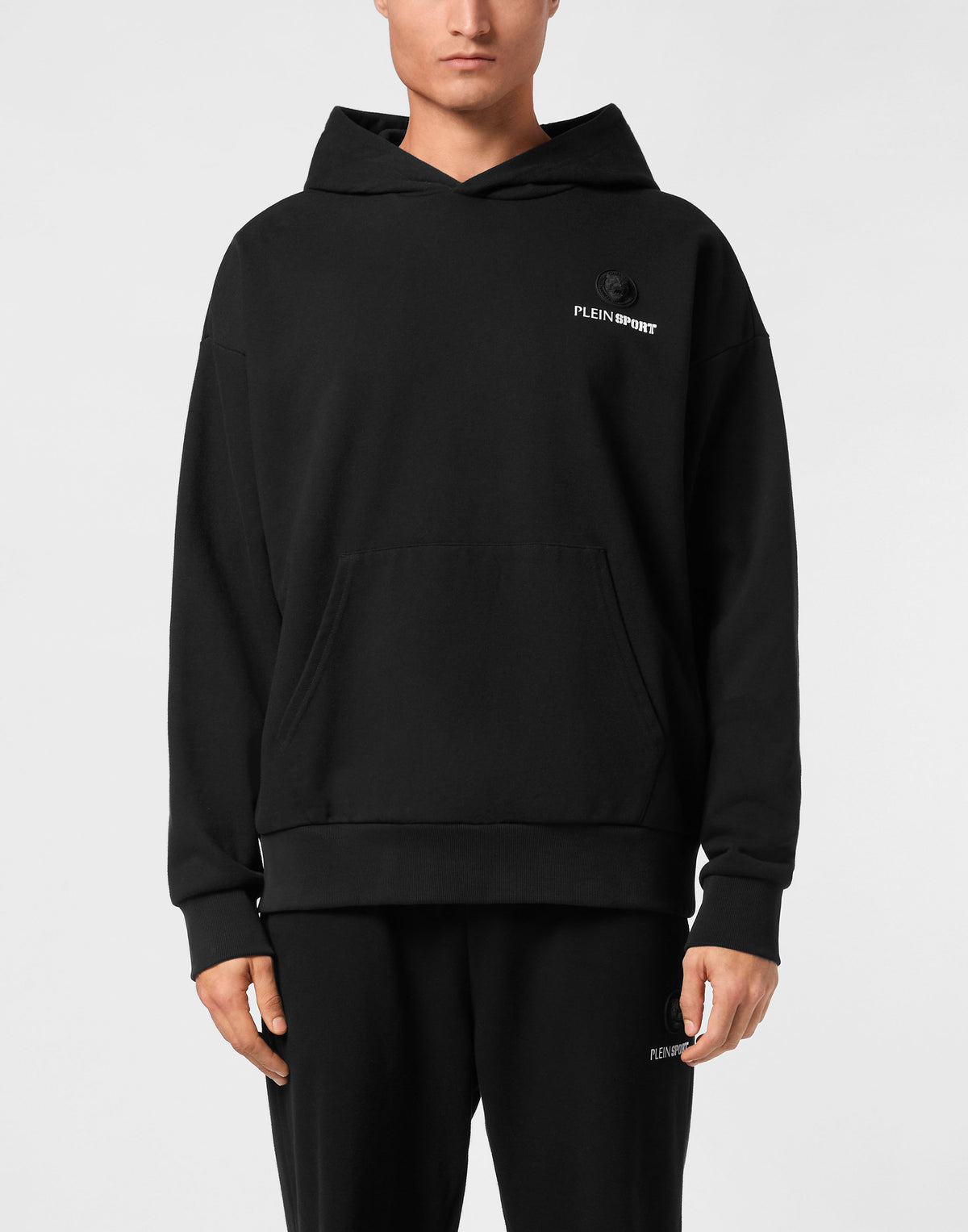 PLEIN SPORT OVERSIZE HOODIE SWEATSHIRT LS SCRATCH