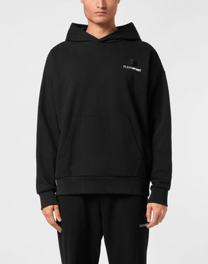 PLEIN SPORT OVERSIZE HOODIE SWEATSHIRT LS SCRATCH