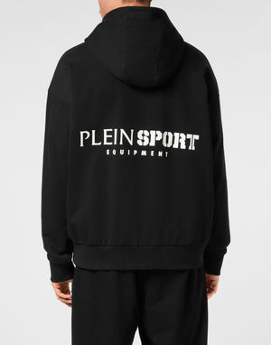 PLEIN SPORT OVERSIZE HOODIE SWEATSHIRT LS SCRATCH