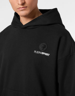 PLEIN SPORT OVERSIZE HOODIE SWEATSHIRT LS SCRATCH