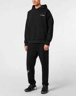 PLEIN SPORT OVERSIZE HOODIE SWEATSHIRT LS SCRATCH