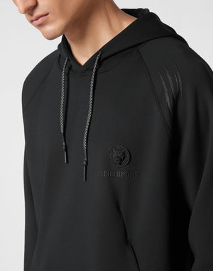 PLEIN SPORT TECHNICAL OVERSIZE HOODIE SWEATSHIRT LS