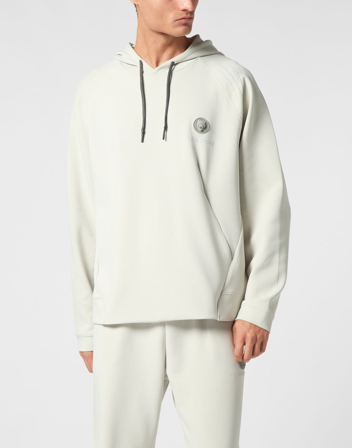 PLEIN SPORT TECHNICAL OVERSIZE HOODIE SWEATSHIRT LS