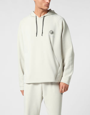 PLEIN SPORT TECHNICAL OVERSIZE HOODIE SWEATSHIRT LS