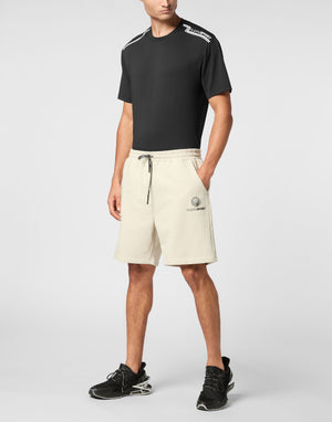 PLEIN SPORT LOOSE FIT JOGGING SHORTS SCRATCH