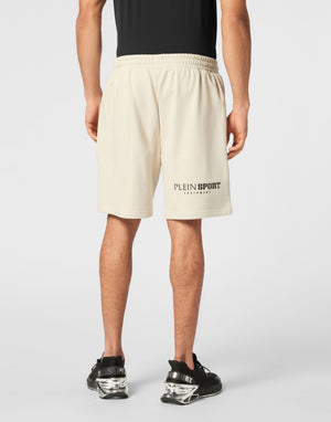 PLEIN SPORT LOOSE FIT JOGGING SHORTS SCRATCH