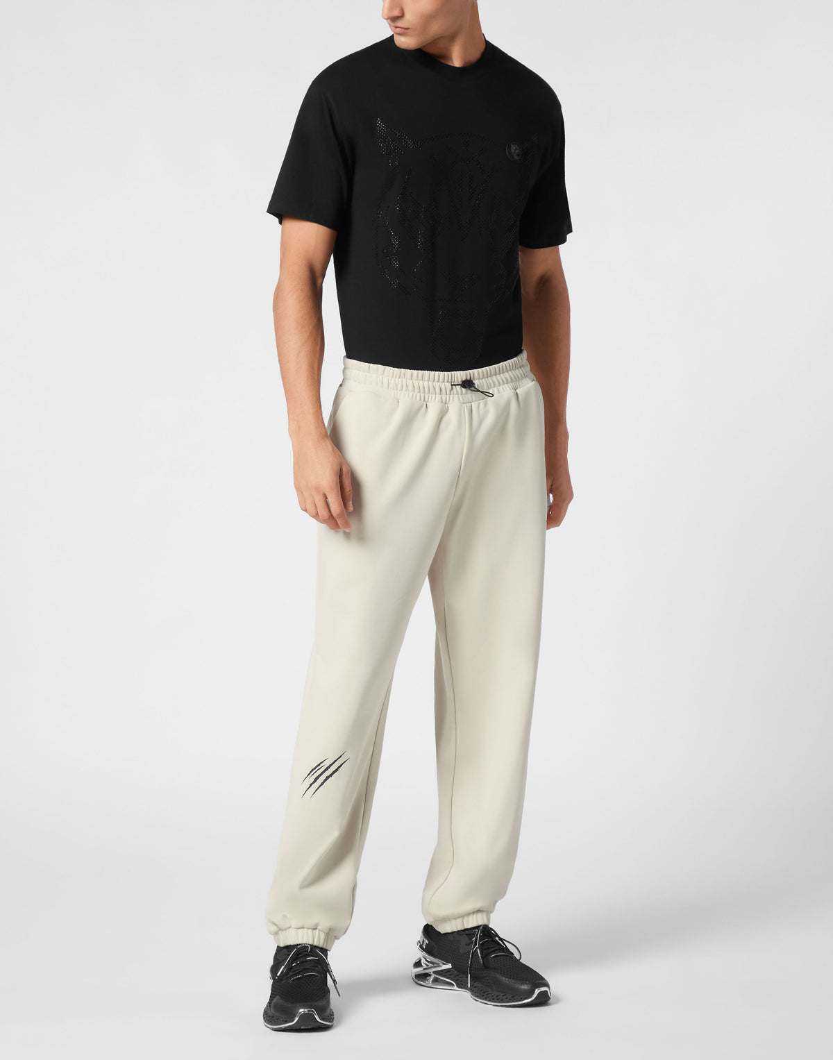 PLEIN SPORT LOOSE FIT JOGGING PANTS SCRATCH