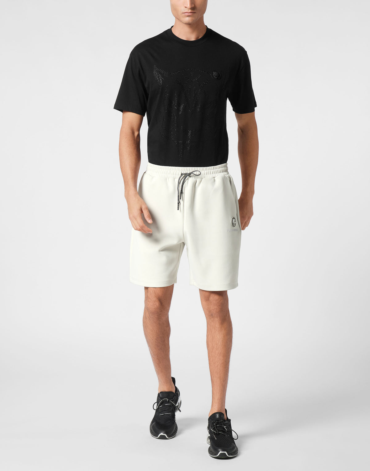 PLEIN SPORT TECHNICAL LOOSE FIT JOGGING SHORTS