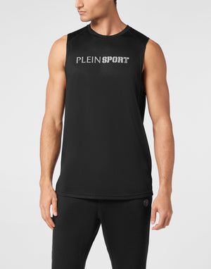 PLEIN SPORT REFLECTIVE TANK TOP ROUND NECK