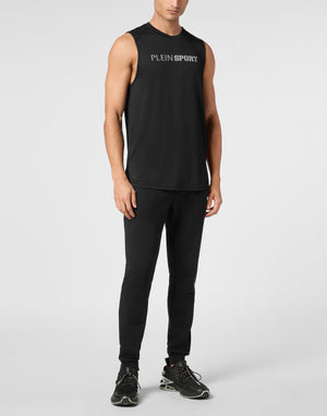 PLEIN SPORT REFLECTIVE TANK TOP ROUND NECK