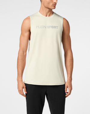PLEIN SPORT REFLECTIVE TANK TOP ROUND NECK