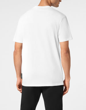 PLEIN SPORT COTTON T-SHIRT ROUND NECK SS  LAMINA TIGER