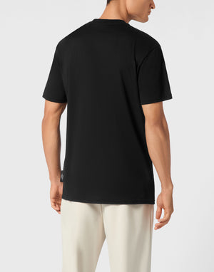 PLEIN SPORT COTTON T-SHIRT ROUND NECK SS  LAMINA TIGER