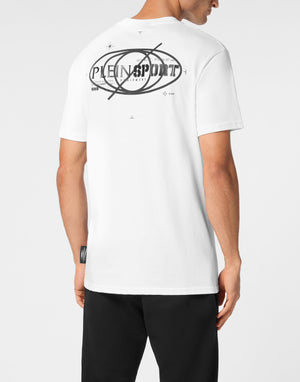 PLEIN SPORT COTTON T-SHIRT ROUND NECK SS LOGOS