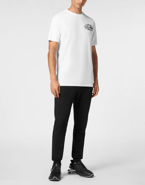 PLEIN SPORT COTTON T-SHIRT ROUND NECK SS LOGOS