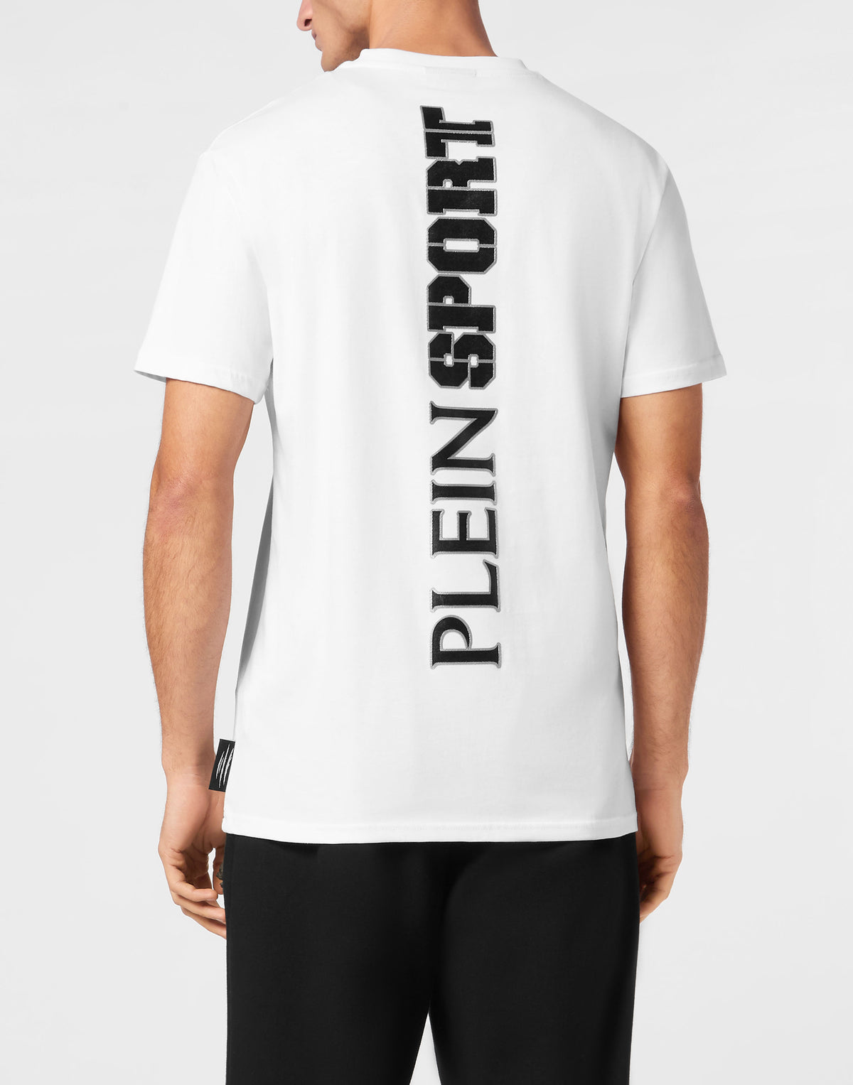 PLEIN SPORT COTTON T-SHIRT ROUND NECK SS LAMINA SCRATCH