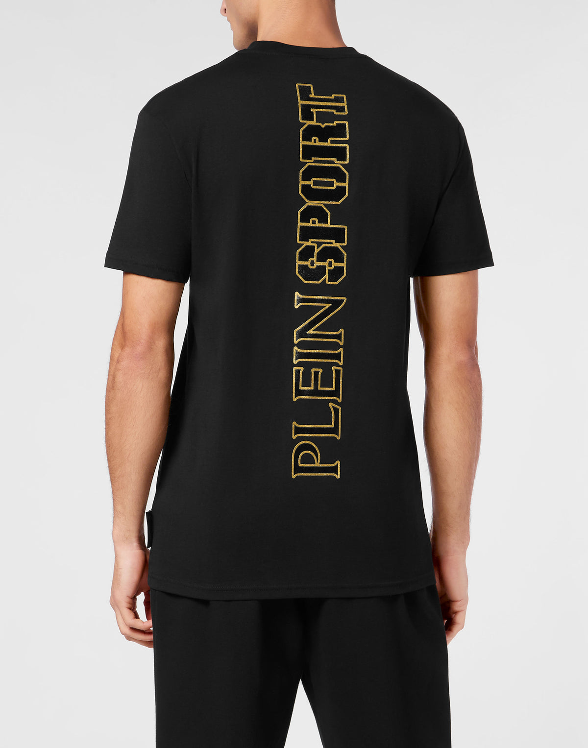 PLEIN SPORT COTTON T-SHIRT ROUND NECK SS LAMINA SCRATCH