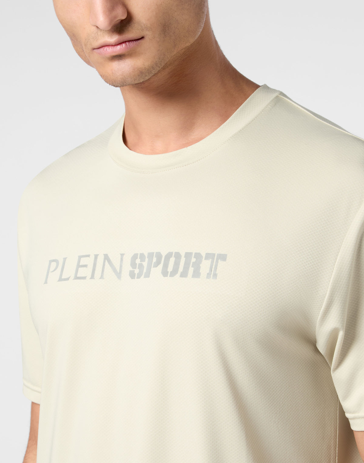 PLEIN SPORT REFLECTIVE T-SHIRT ROUND NECK SS