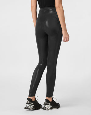 PLEIN SPORT OVERLOCK PUSH UP LEGGINGS SCRATCH