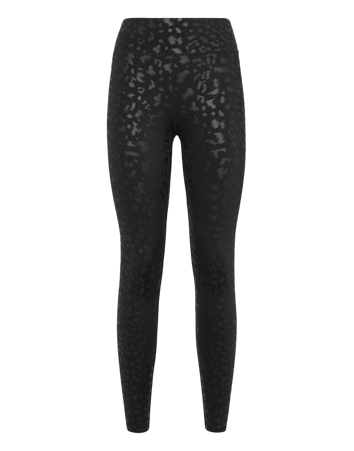PLEIN SPORT BLACK LEOPARD PUSH UP LEGGINGS