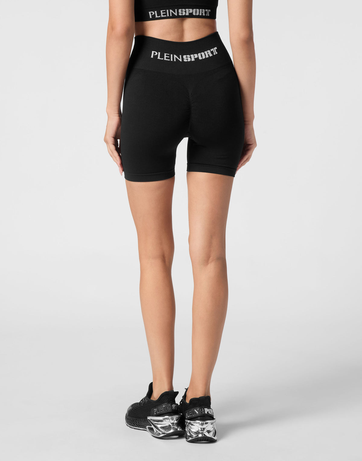 PLEIN SPORT SEAMLESS MICRO BIKER SHORTS LOGO