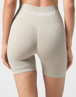 PLEIN SPORT SEAMLESS MICRO BIKER SHORTS LOGO