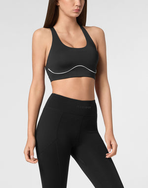 PLEIN SPORT SILKY SOFT PIPING PUSH UP BRA