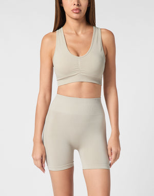 PLEIN SPORT SEAMLESS WIDE STRAPS SPORT BRA LOGO