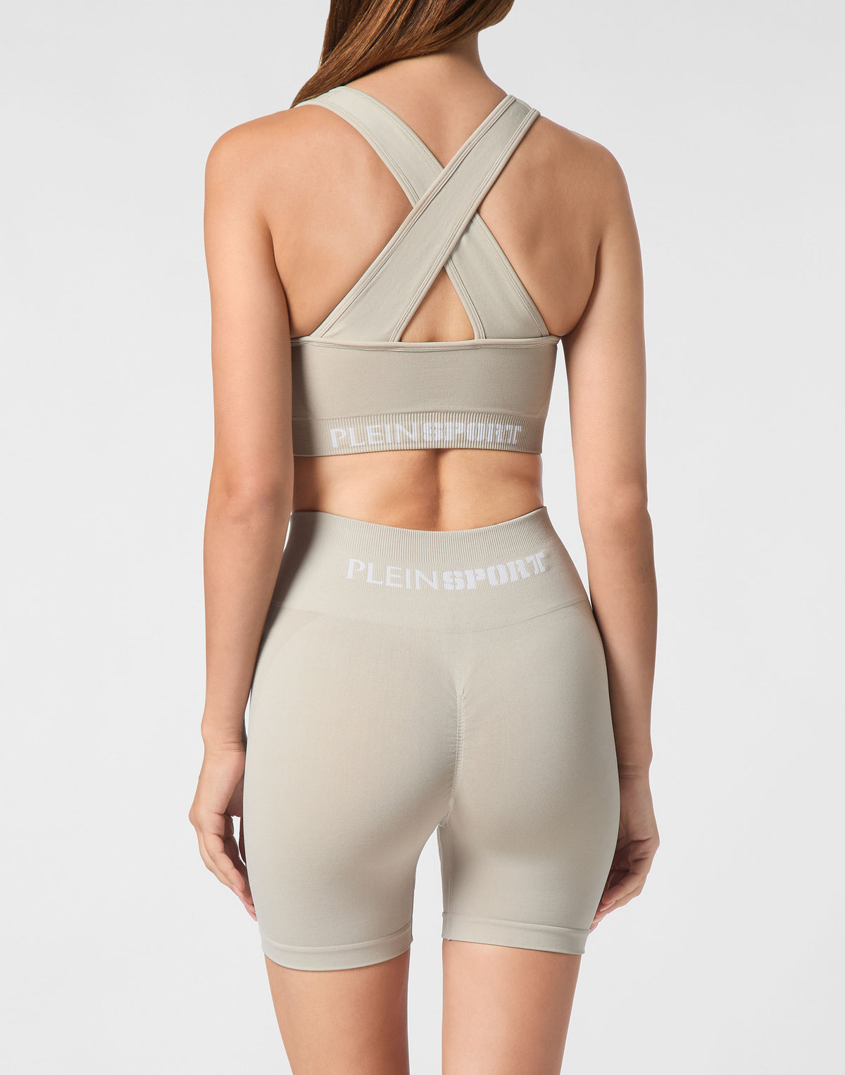 PLEIN SPORT SEAMLESS WIDE STRAPS SPORT BRA LOGO