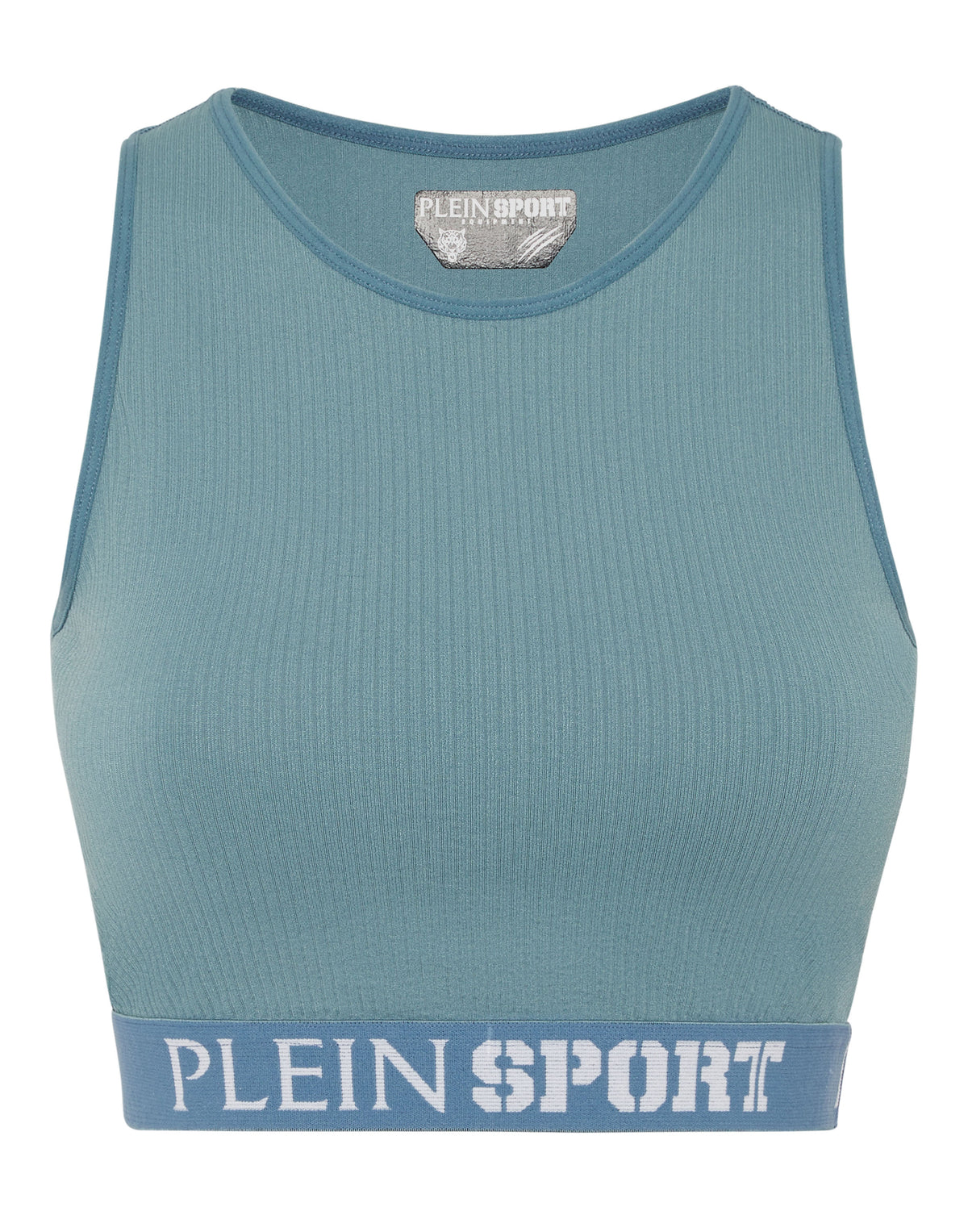 PLEIN SPORT RIB SEAMLESS TRAINING SPORT BRA LOGO
