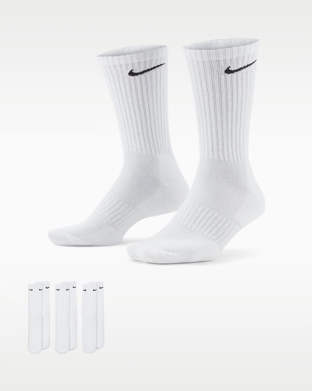 NIKE U NK EVERYDAY CUSH CREW 3PR - 132