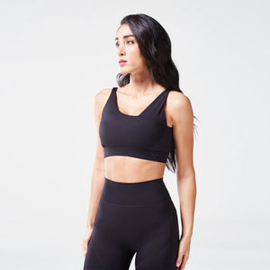 SQUATWOLF CODE RIBBED ASYMMETRIC BRA