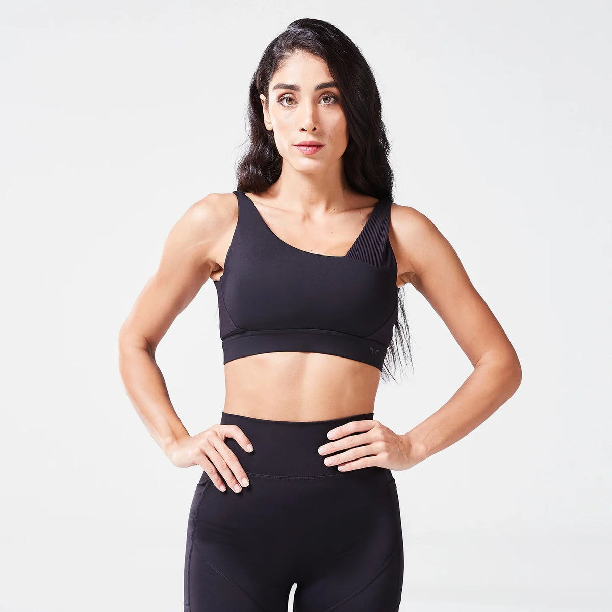SQUATWOLF CODE RIBBED ASYMMETRIC BRA