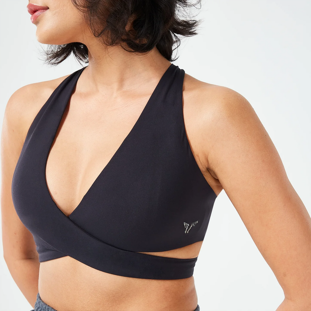 SQUATWOLF RETROGRADE CRISS CROSS BRA TOP
