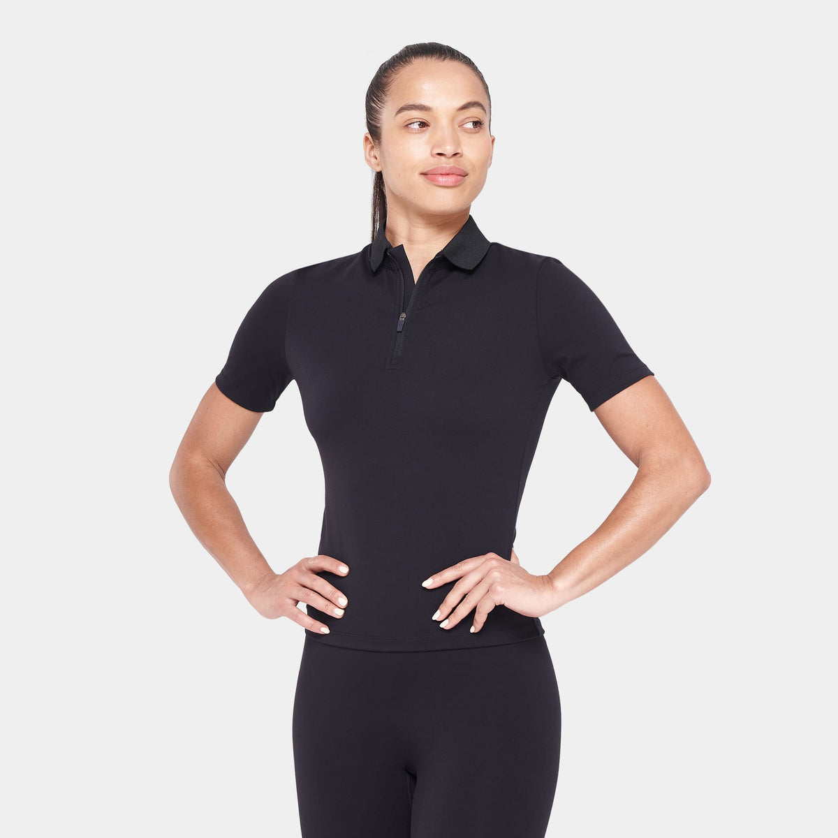 SQUATWOLF ZIP UP POLO HIGH HIP TEE
