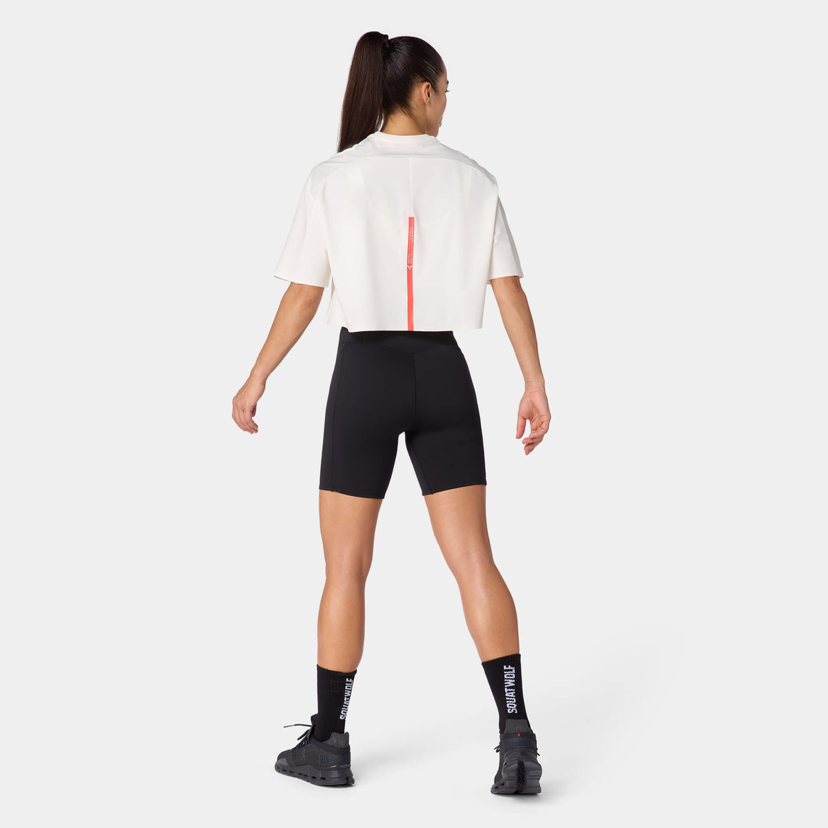 SQUATWOLF PIMA COTTON ACTDRY OVERSIZED CROP GYM T-SHIRT