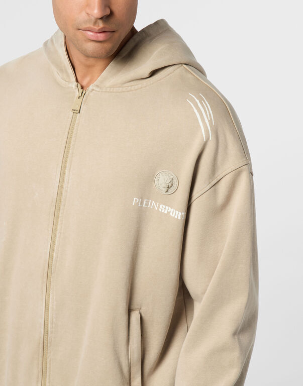 PLEIN SPORT HOODIE SWEATJACKET COLD DYE