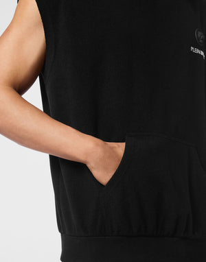 PLEIN SPORT SPONGE SLEEVELESS HOODIED VEST