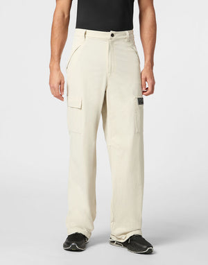 PLEIN SPORT TECHNICAL NYLON LOOSE FIT CARGO TROUSERS SCRATCH