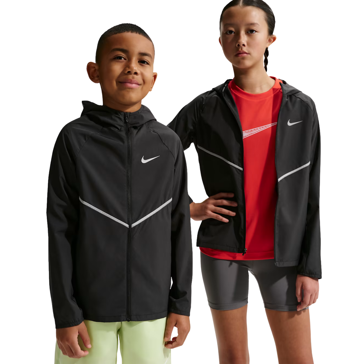NIKE K NK UV + REPEL MILER JACKET BLACK/REFLECTIVE SILV